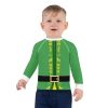 Buddy the Elf Costume, Halloween Costume, Christmas Costume, Kids's Children's Youth long sleeve rash guard, activewear shirt, swim shirt, uv protection