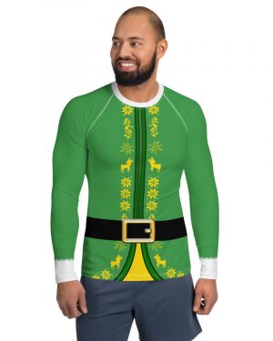 Buddy The Elf Christmas Costume – Men’s Rash Guard