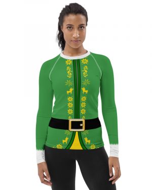 Buddy The Elf Christmas Costume – Women’s Rash Guard