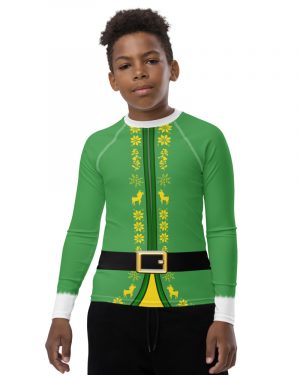 Buddy The Elf Christmas Costume – Youth Rash Guard