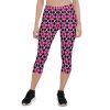 Pink and Black Plaid Plus Size capris leggings