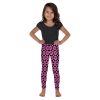 Pink and Black Plaid kids children's youth leggings