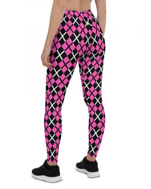 Pink and Black Plaid Leggings