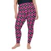 Pink and Black Plaid Plus Size High Waist Leggings