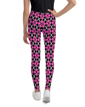 Pink and Black Plaid – Youth Leggings
