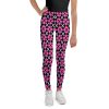 Pink and Black Plaid kids children's youth leggings