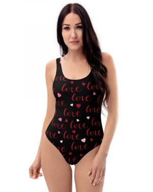 Love Valentines Day – One-Piece Cheeky Swimsuit