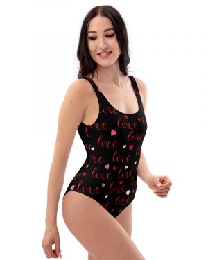 Love Valentines Day – One-Piece Cheeky Swimsuit