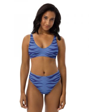 Blue Alien Avatar Costume – High-Waisted Cheeky Bikini