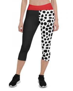 Cruella Devil Costume | Activewear Capri Leggings