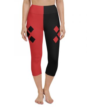 Harley Quinn Halloween Cosplay Costume | Yoga Capri Leggings