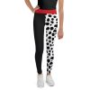 Cruella Deville Costume, 101 Dalmations Costume, Kids Youth Leggings