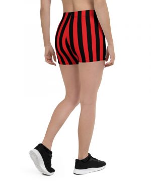 Black and Red Striped Shorts