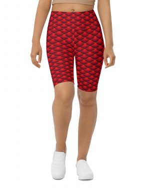 Red Dragon Costume Reptile Scale – Biker Shorts