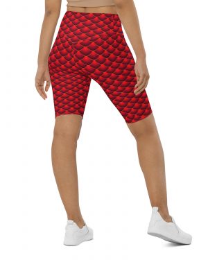 Red Dragon Costume Reptile Scale – Biker Shorts