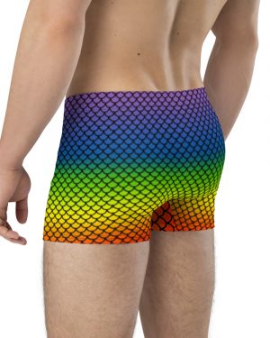 Rainbow Mermaid Boxer Briefs – Black Details