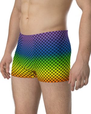 Rainbow Mermaid Boxer Briefs – Black Details