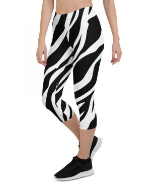 Zebra Print Capri Leggings