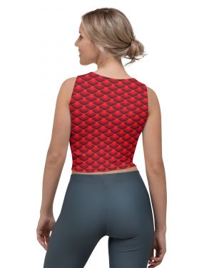 Red Dragon Costume Reptile Scale – Crop Top