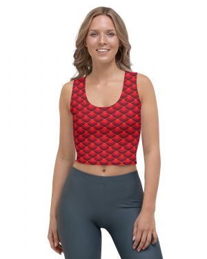 Red Dragon Costume Reptile Scale – Crop Top