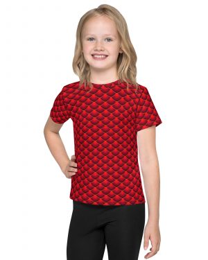 Red Dragon Costume Reptile Scale – Kids T-Shirt