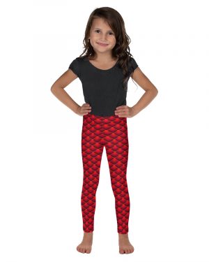 Red Dragon Costume Reptile Scale – Kid’s Leggings