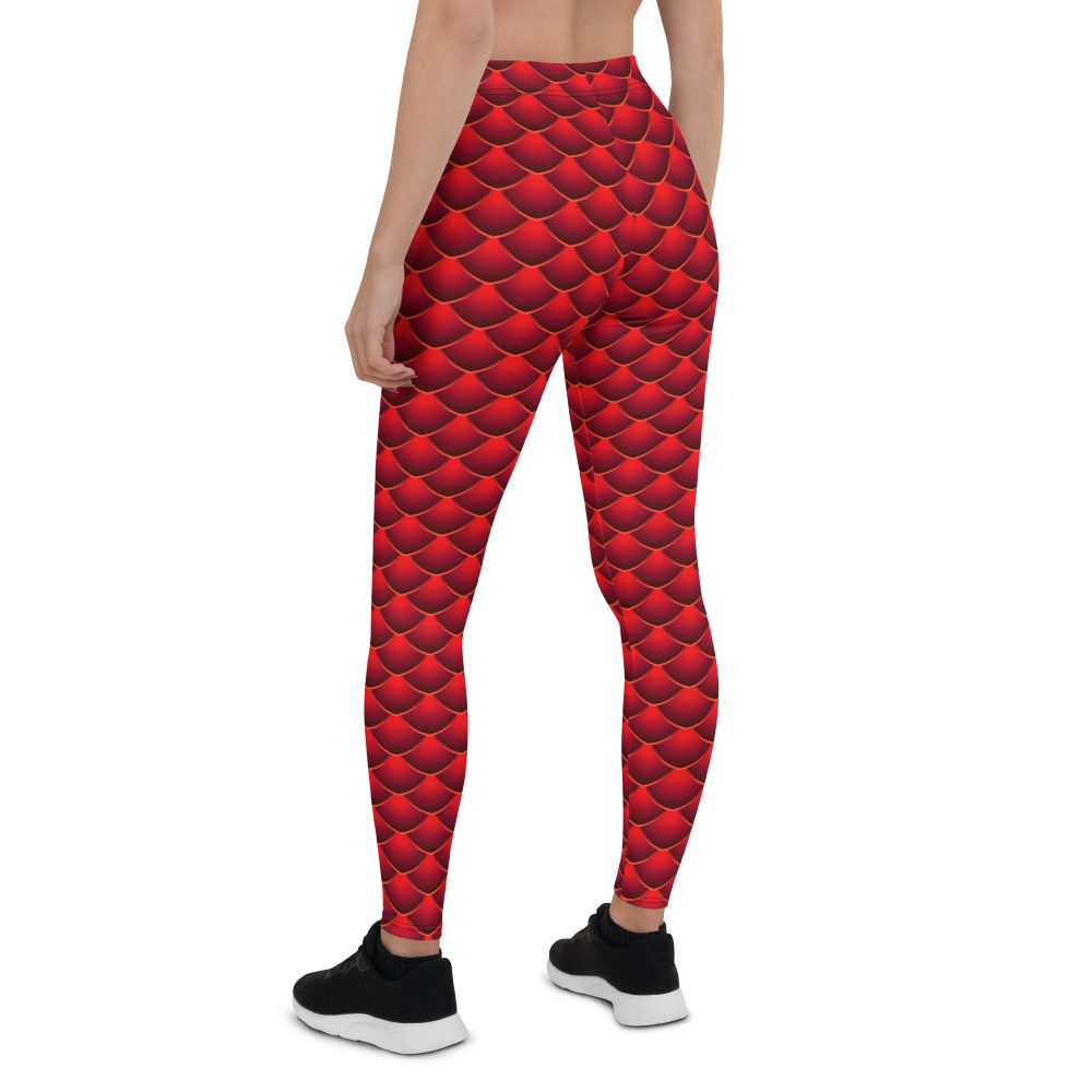 leggings, high waisted, high waist, slim fit, red dragon costume, reptile costume, Lizard Costume, halloween costume, cosplay costume, rundisney, rundisney costume, activewear costume, dance costume, disneyland costume, festival costume, plus size costume, plus size, Woman's Costume, uv protection, activewear,