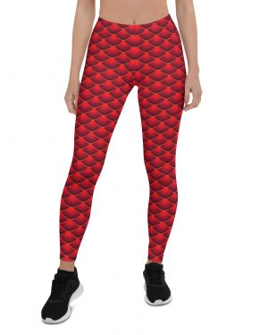 Red Dragon Costume Reptile Scale – Leggings