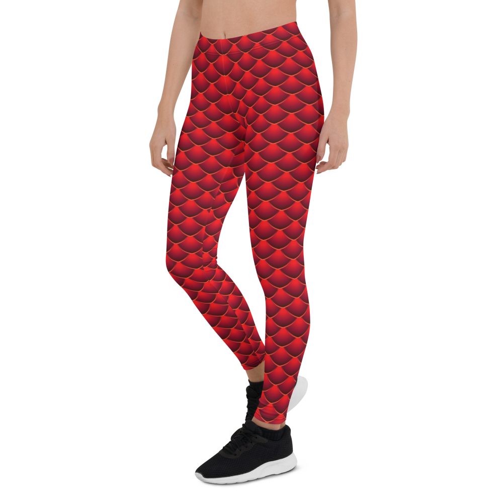 leggings, high waisted, high waist, slim fit, red dragon costume, reptile costume, Lizard Costume, halloween costume, cosplay costume, rundisney, rundisney costume, activewear costume, dance costume, disneyland costume, festival costume, plus size costume, plus size, Woman's Costume, uv protection, activewear,