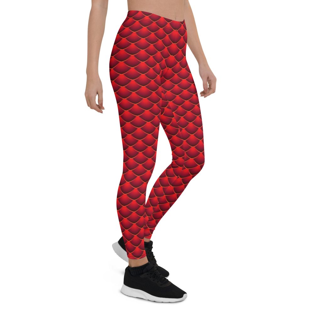 leggings, high waisted, high waist, slim fit, red dragon costume, reptile costume, Lizard Costume, halloween costume, cosplay costume, rundisney, rundisney costume, activewear costume, dance costume, disneyland costume, festival costume, plus size costume, plus size, Woman's Costume, uv protection, activewear,