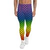 rainbow mermaid men's activewear leggings meggings