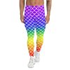 rainbow mermaid men's activewear leggings meggings