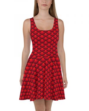 Red Dragon Costume Reptile Scale – Skater Dress