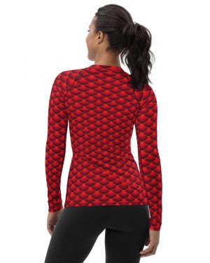 Red Dragon Costume Reptile Scale – Women’s Long Sleeve Shirt