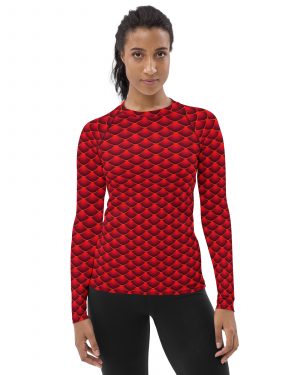 Red Dragon Costume Reptile Scale – Women’s Long Sleeve Shirt
