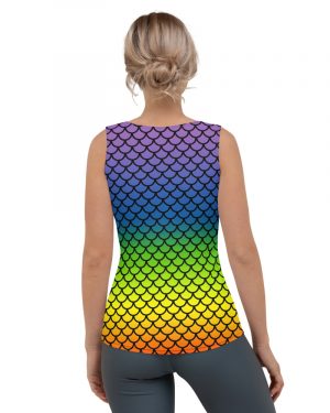 Rainbow Mermaid Tank Top with Black details