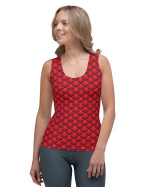 Red Dragon Costume Reptile Scale – Tank Top