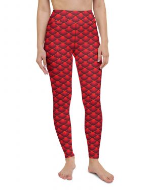 Red Dragon Costume Reptile Scale – Yoga Leggings