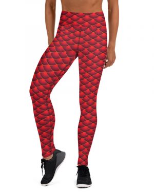 Red Dragon Costume Reptile Scale – Yoga Leggings