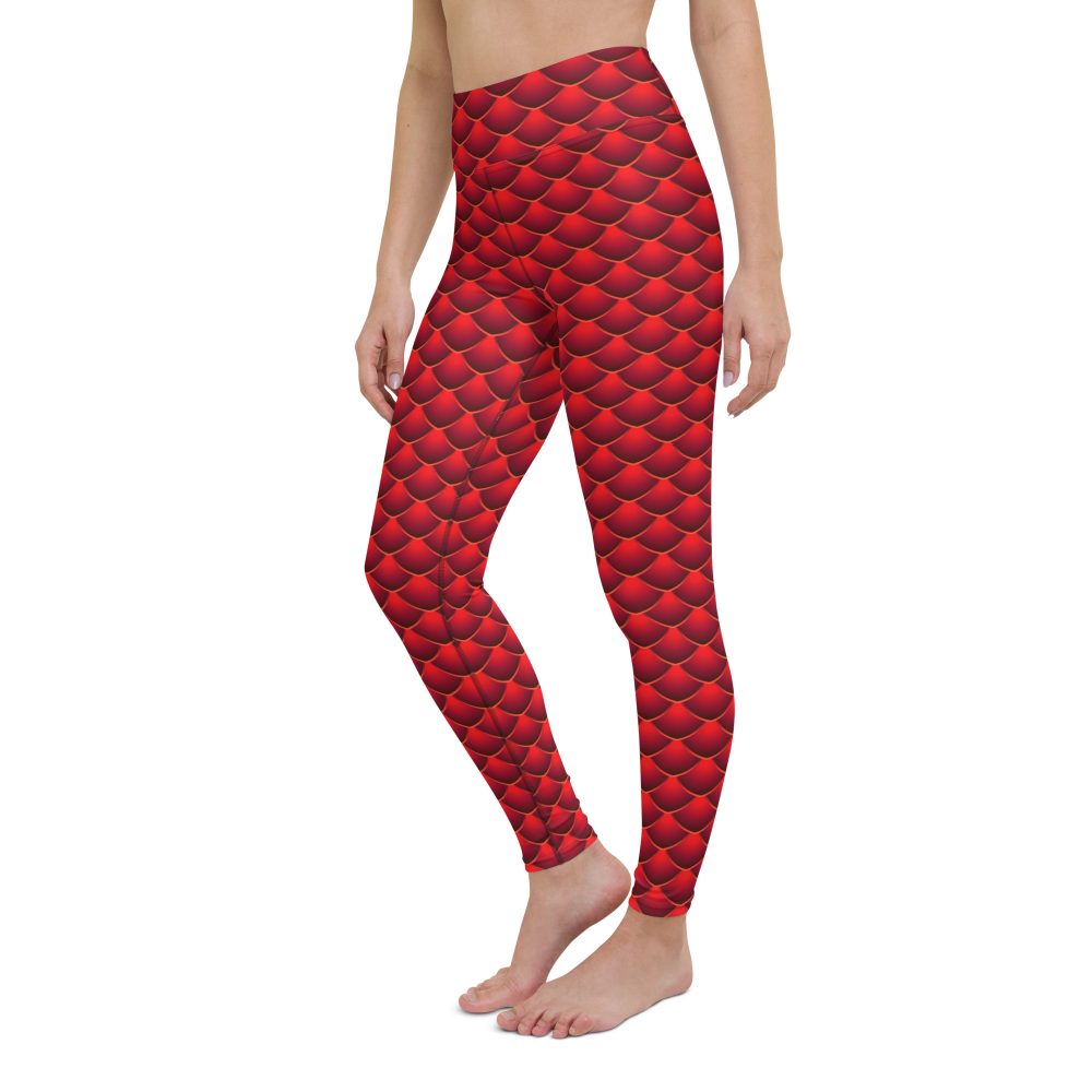 yoga, yoga leggings, leggings, high waisted, high waist, slim fit, red dragon costume, reptile costume, Lizard Costume, halloween costume, cosplay costume, rundisney, rundisney costume, activewear costume, dance costume, disneyland costume, festival costume, plus size costume, plus size, Woman's Costume, uv protection, activewear,