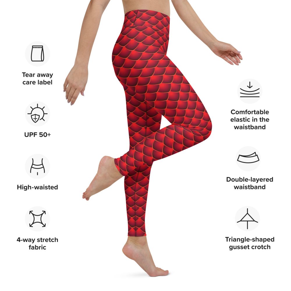 yoga, yoga leggings, leggings, high waisted, high waist, slim fit, red dragon costume, reptile costume, Lizard Costume, halloween costume, cosplay costume, rundisney, rundisney costume, activewear costume, dance costume, disneyland costume, festival costume, plus size costume, plus size, Woman's Costume, uv protection, activewear,