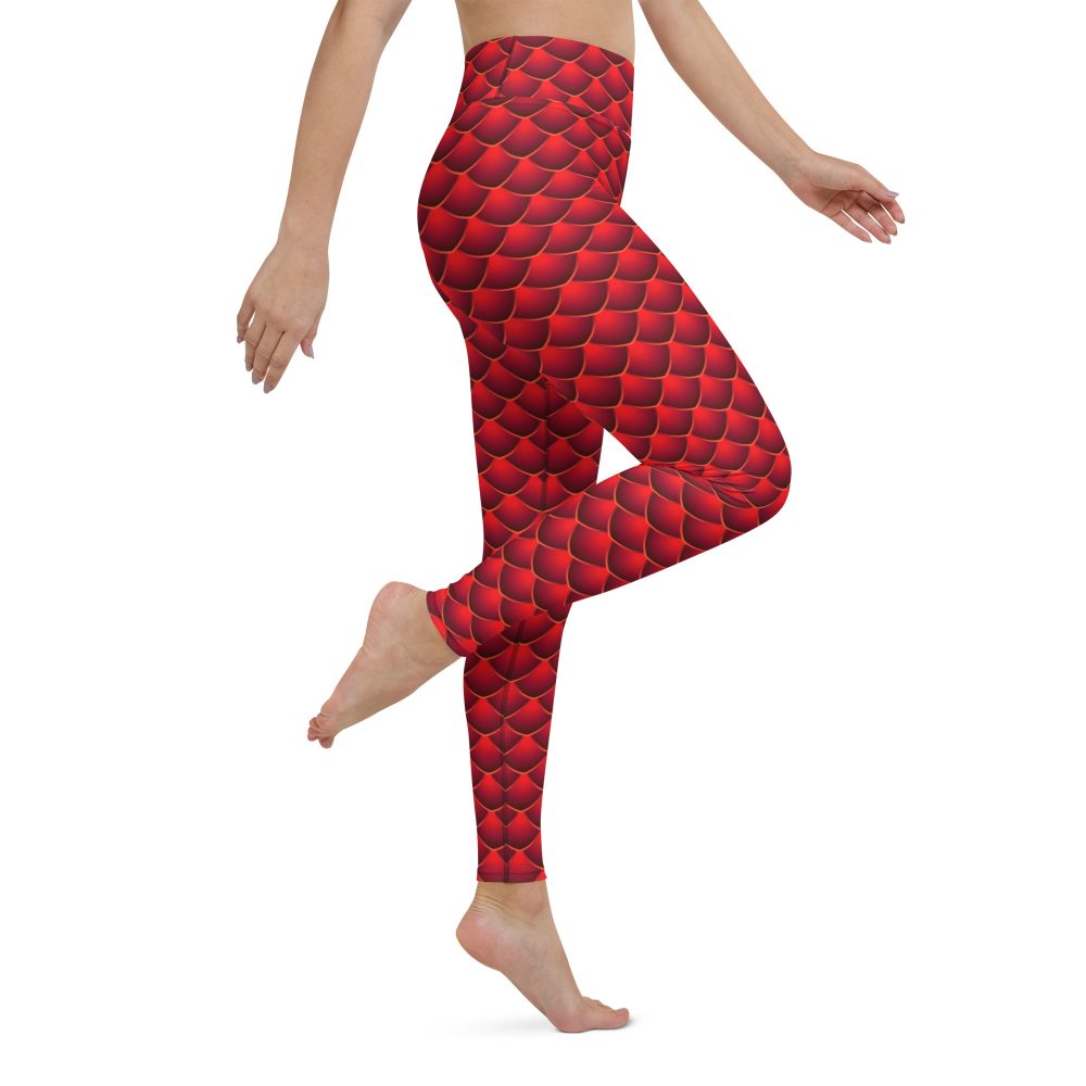 yoga, yoga leggings, leggings, high waisted, high waist, slim fit, red dragon costume, reptile costume, Lizard Costume, halloween costume, cosplay costume, rundisney, rundisney costume, activewear costume, dance costume, disneyland costume, festival costume, plus size costume, plus size, Woman's Costume, uv protection, activewear,