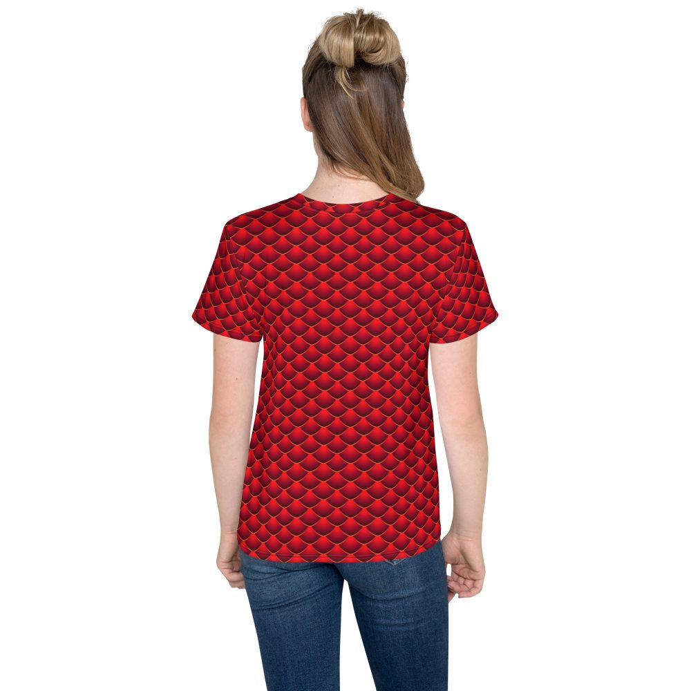 t-shirt, swimming shirt, slim fit, red dragon costume, reptile costume, Lizard Costume, halloween costume, cosplay costume, rundisney, rundisney costume, activewear costume, dance costume, disneyland costume, festival costume, plus size costume, plus size, Woman's Costume, uv protection, activewear,