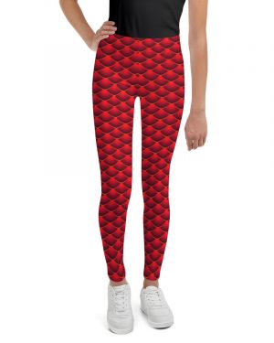 Red Dragon Costume Reptile Scale – Youth Leggings
