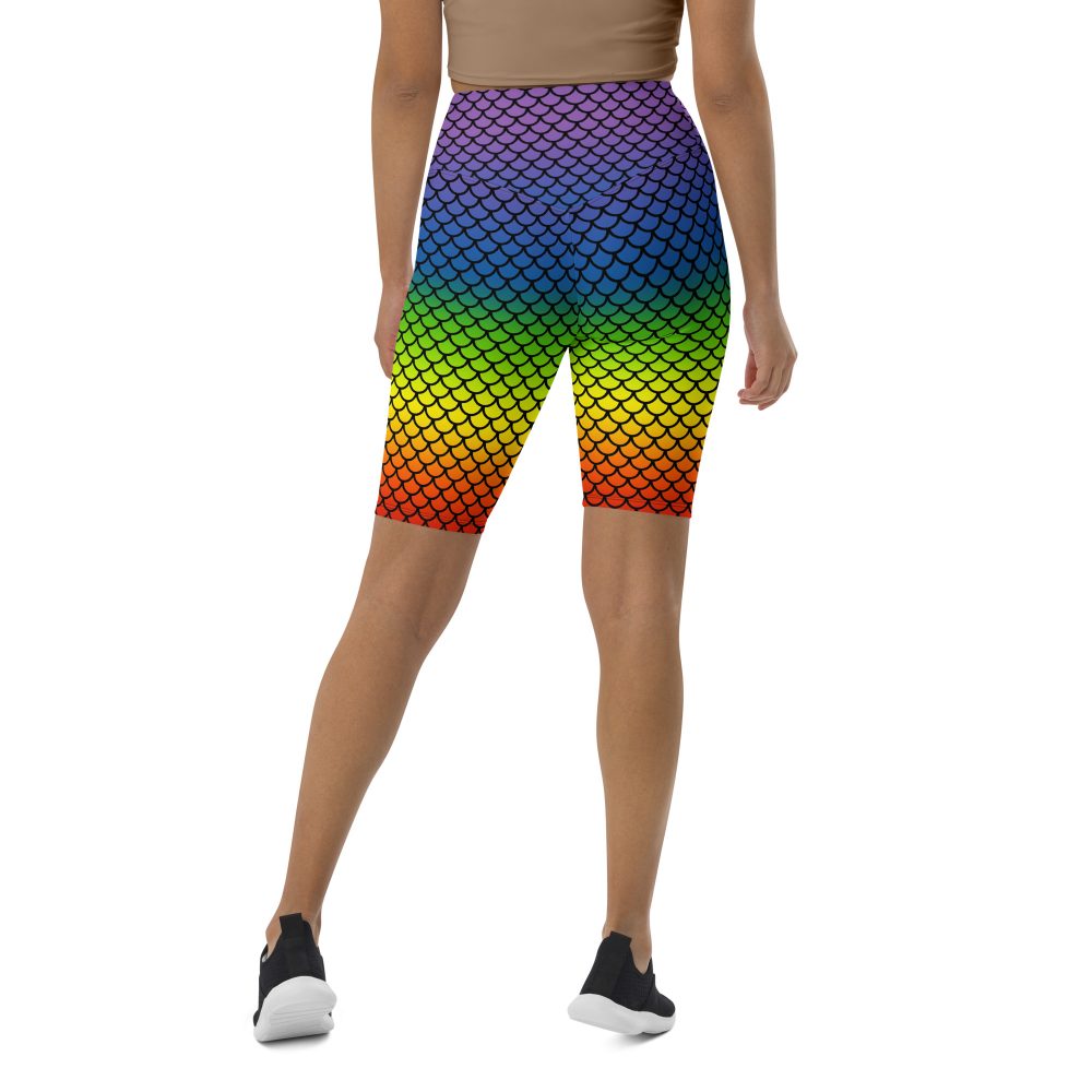 Rainbow, Mermaid, activewear, running costume, costume, rundisney costume, costume, pride, lgbtq, pride costume, women's shorts, shorts, bike shorts