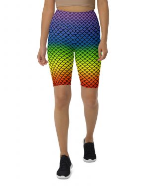 Rainbow Mermaid Bike Shorts