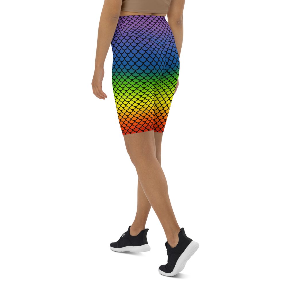 Rainbow, Mermaid, activewear, running costume, costume, rundisney costume, costume, pride, lgbtq, pride costume, women's shorts, shorts, bike shorts