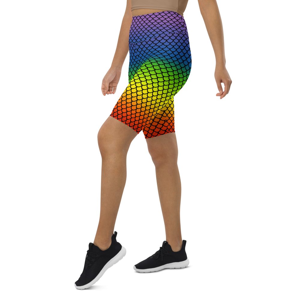 Rainbow, Mermaid, activewear, running costume, costume, rundisney costume, costume, pride, lgbtq, pride costume, women's shorts, shorts, bike shorts