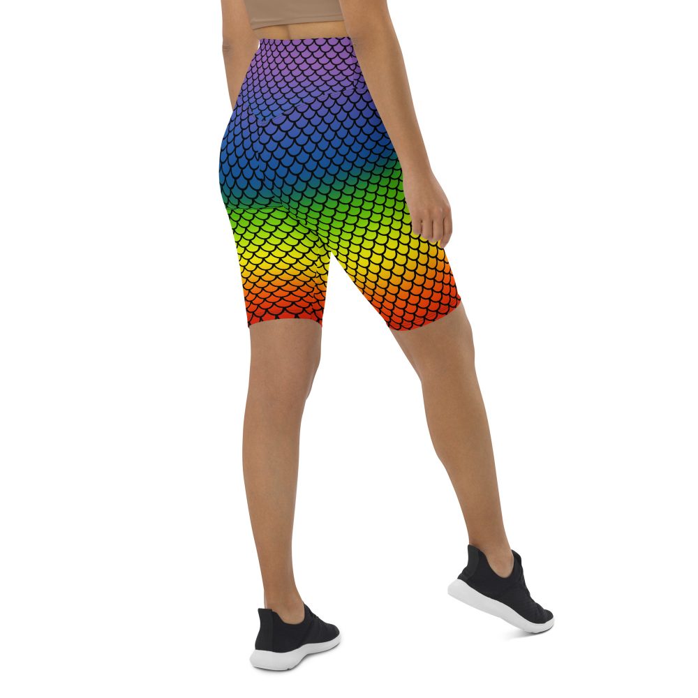 Rainbow, Mermaid, activewear, running costume, costume, rundisney costume, costume, pride, lgbtq, pride costume, women's shorts, shorts, bike shorts