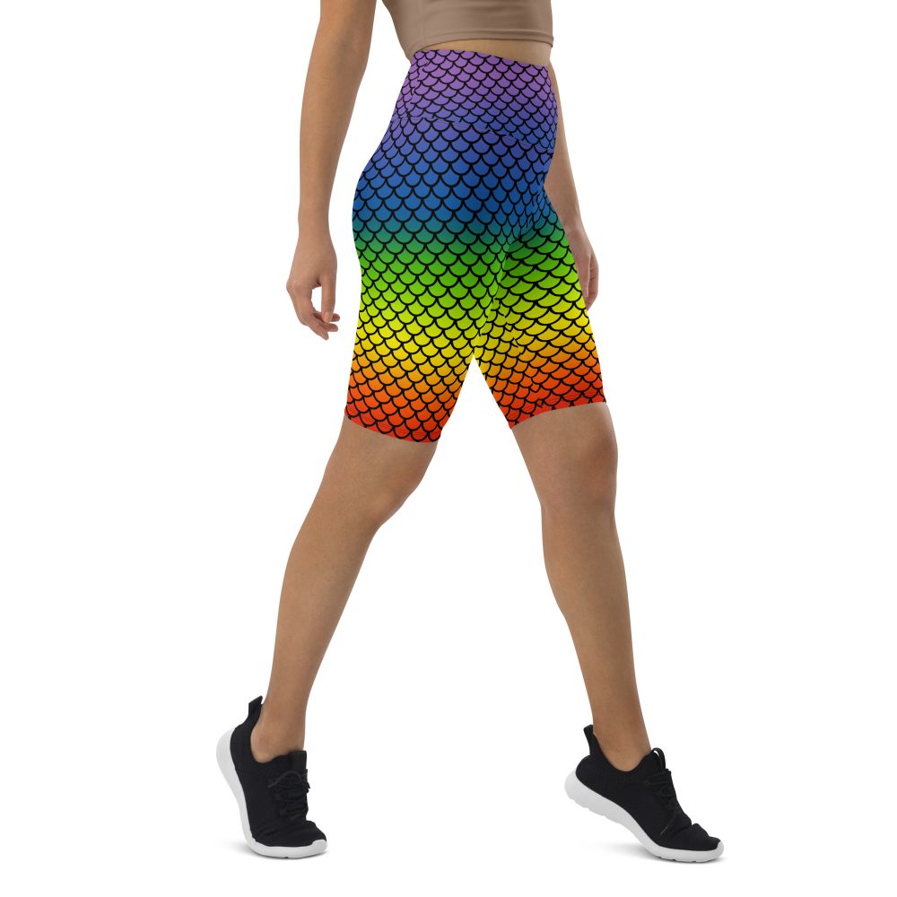 Rainbow Mermaid Bike Shorts - Image 3
